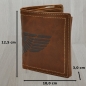 Preview: RFID Schutz Portemonnaie Leder Geldtasche Brieftasche Geldbeutel braun